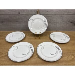 WATERFORD Fine Bone China Ballet Ribbon 6” Bread Plate - Set of 5